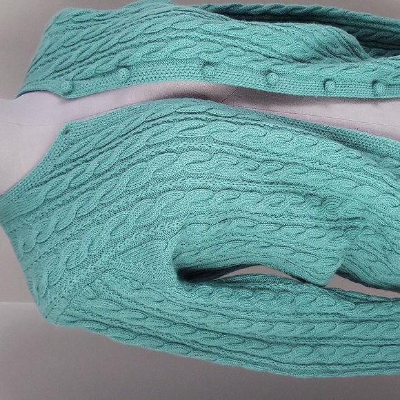 Deans Of Scotland Sweaters - Vintage Trimingham’s Bermuda x Deans of Scotland Teal Wool Cardigan - Size S